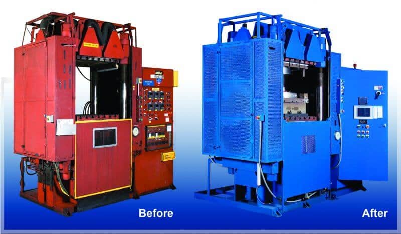 Before and After - Hydraulic Press Rebuilding Services by French Oil