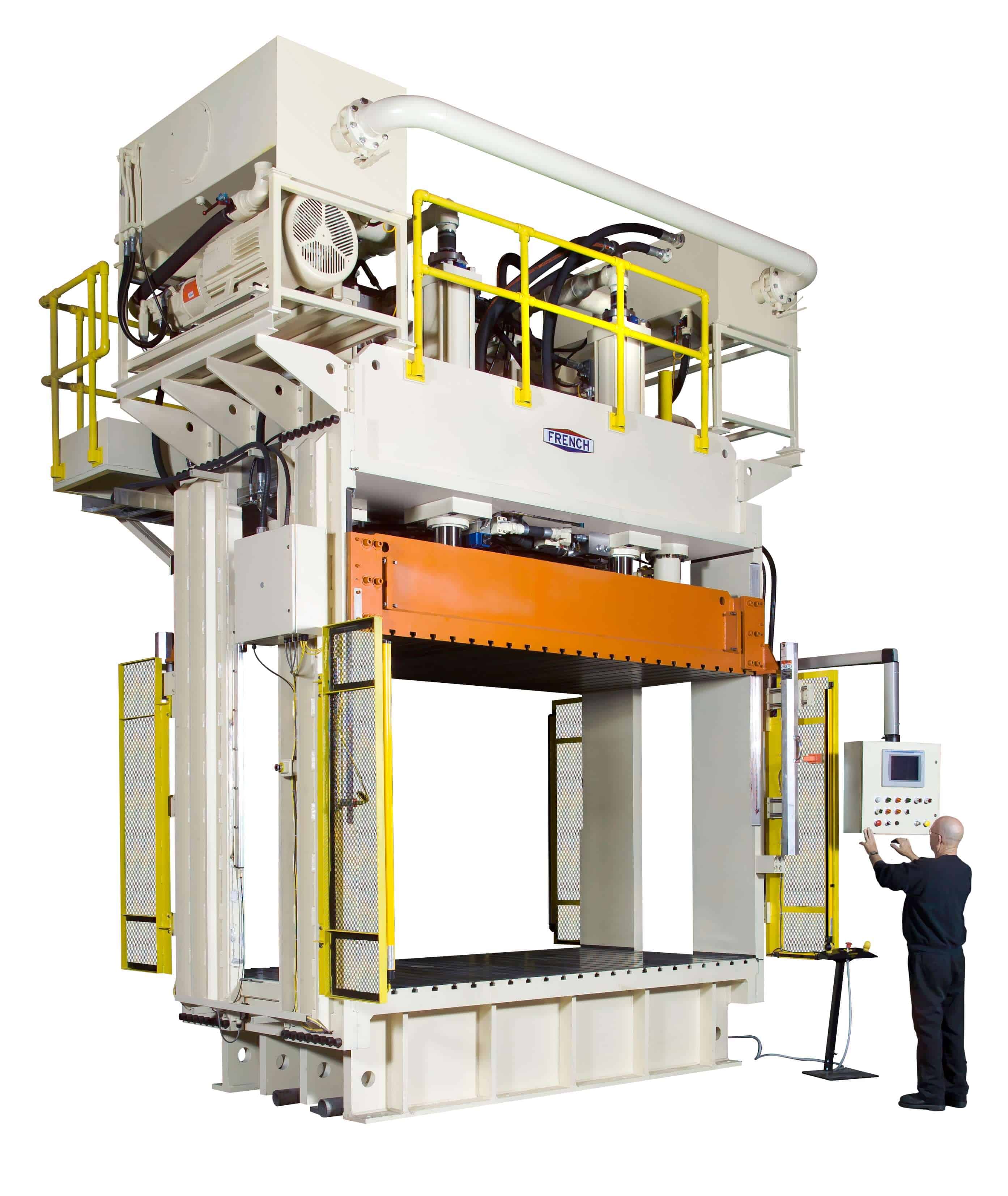 French Oil's 500-Ton Sideplate Hydraulic Press - Synthetic Rubber Manufacturer Hydraulic Presses